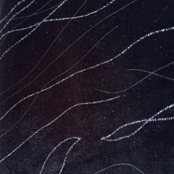 Vintage Y2k Dress Size Medium Black Velvet Glitter Whimsigoth - Picture 8 of 8